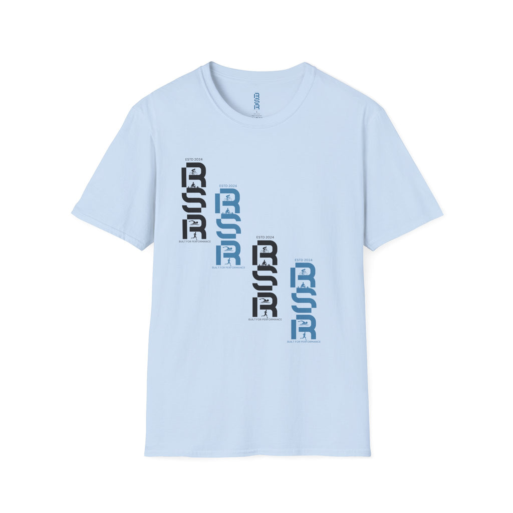 RSR Stacked Logo T-Shirt — Minimalist Geometric Graphic Tee by RSR