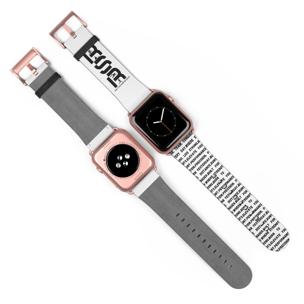 Watch Band — Monochrome Motivational Text Apple Watch Band (BSSR Accent) by RSR