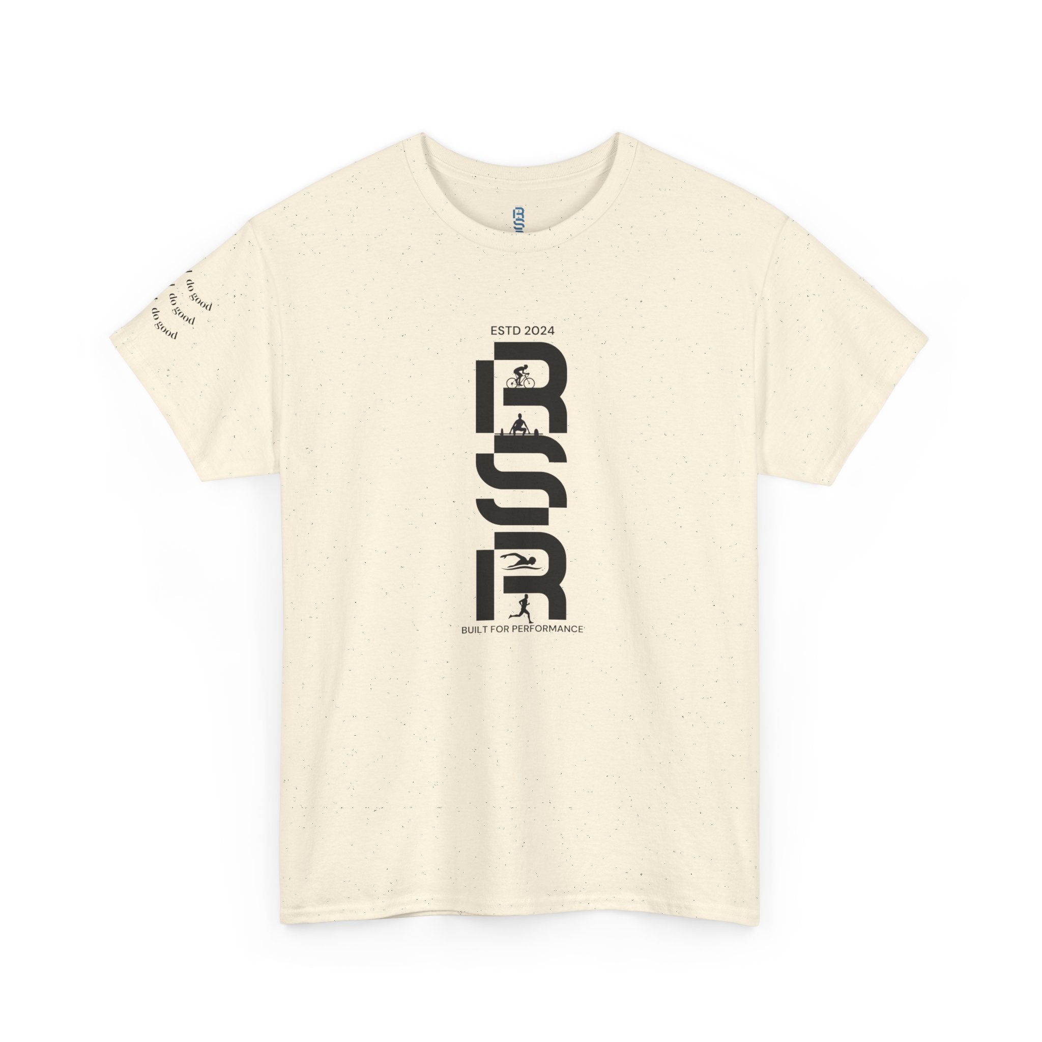 RSP Vertical Block Letter Tee | Minimal Text Graphic Shirt by RSR