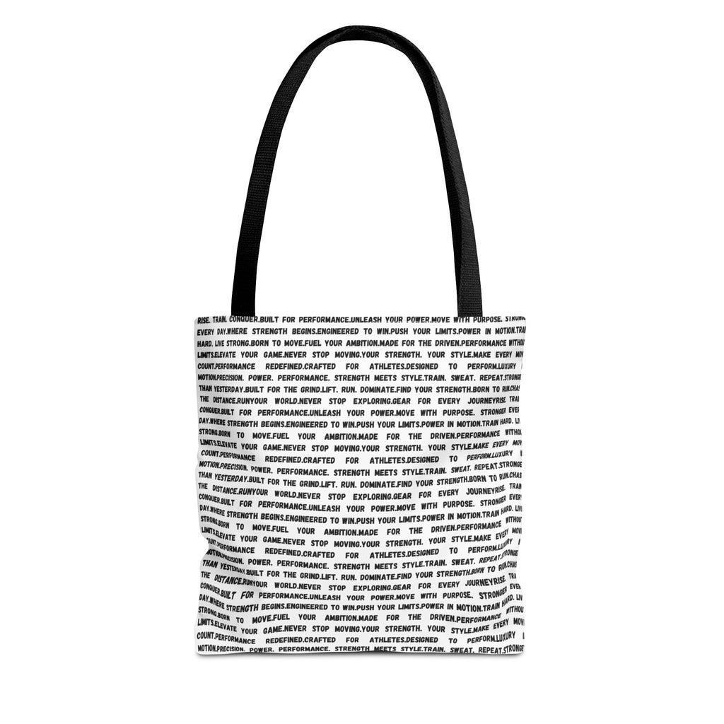 Inspirational Quote Text Pattern Tote Bag — Motivational All-Over Print Tote by RSR