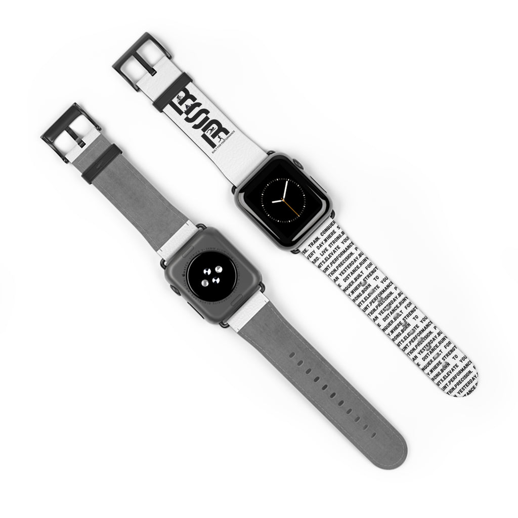 Watch Band — Monochrome Motivational Text Apple Watch Band (BSSR Accent) by RSR