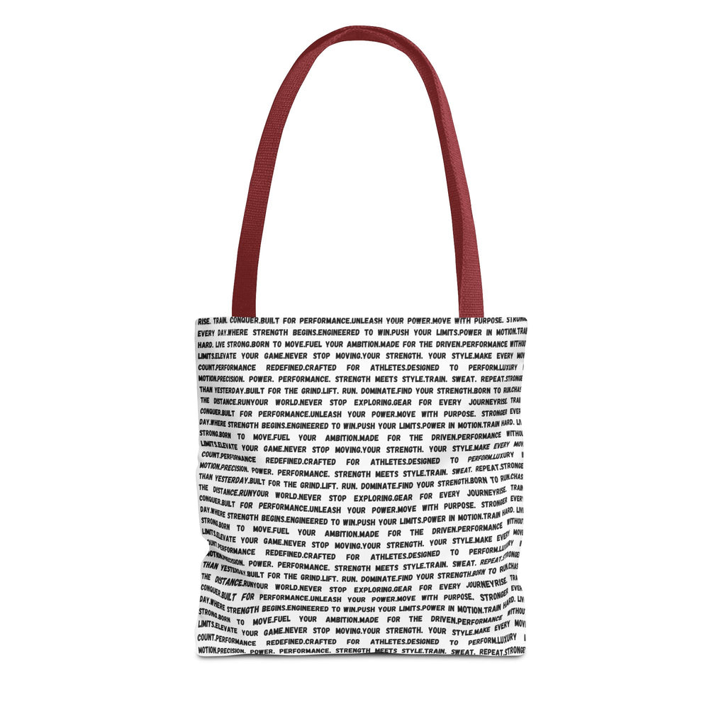Inspirational Quote Text Pattern Tote Bag — Motivational All-Over Print Tote by RSR