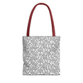 Inspirational Quote Text Pattern Tote Bag — Motivational All-Over Print Tote by RSR