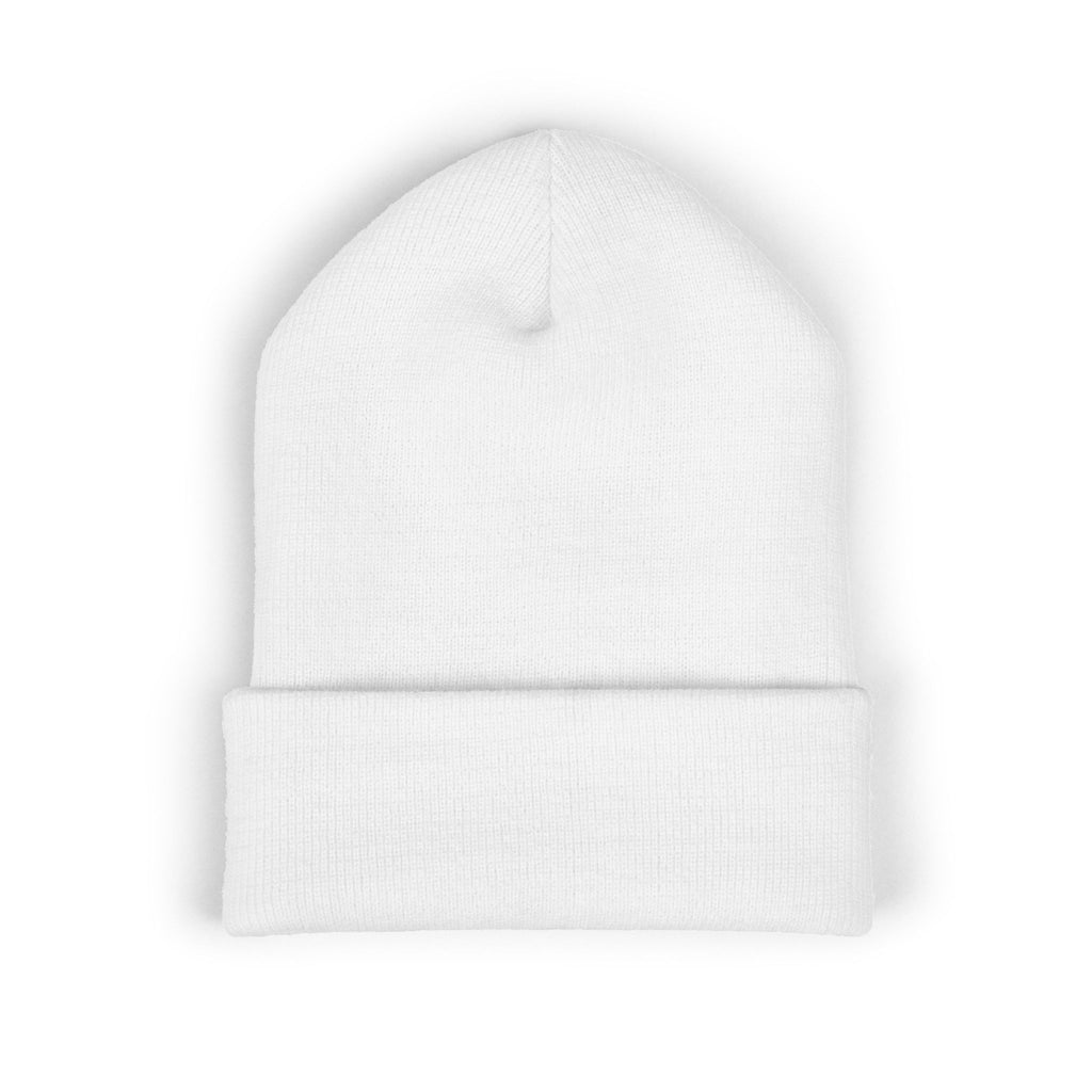 Embroidered Minimalist Cuffed Beanie — Small Vertical Logo by RSR