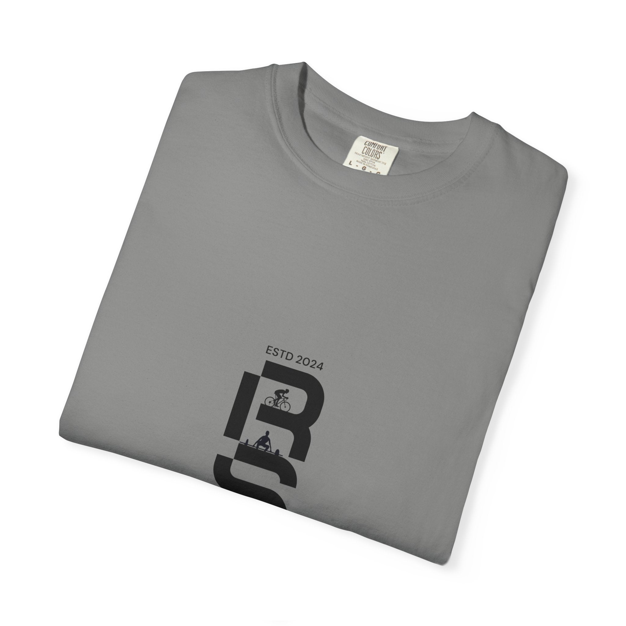 Distorted Vertical Text T-Shirt | Minimal Graphic Typography Tee by RSR