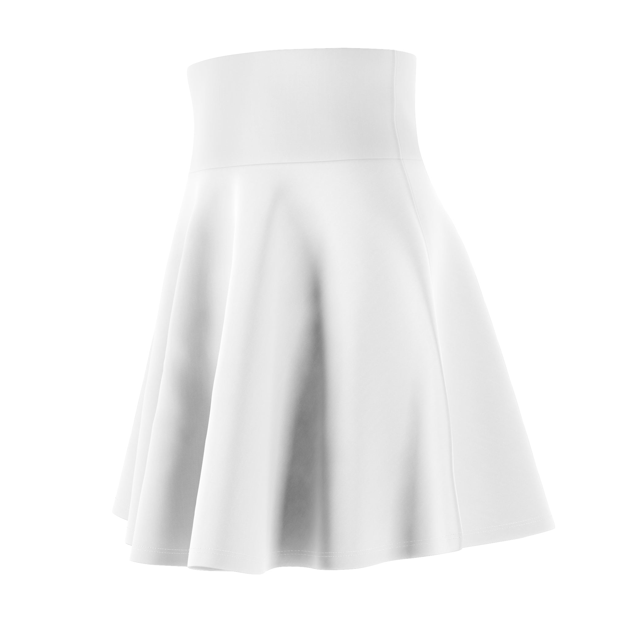 Women's Skater Skirt — Minimal White AOP Flared Skirt by RSR