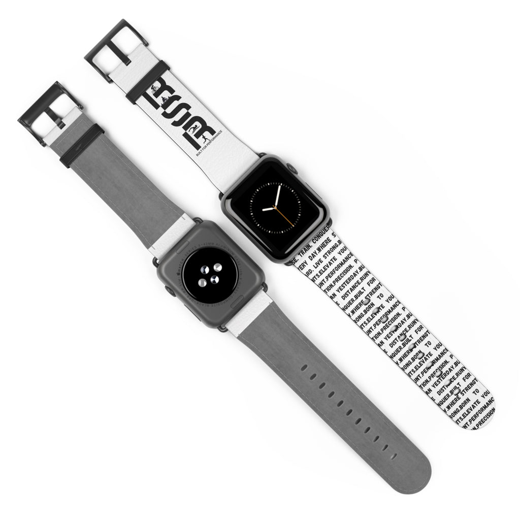 Watch Band — Monochrome Motivational Text Apple Watch Band (BSSR Accent) by RSR