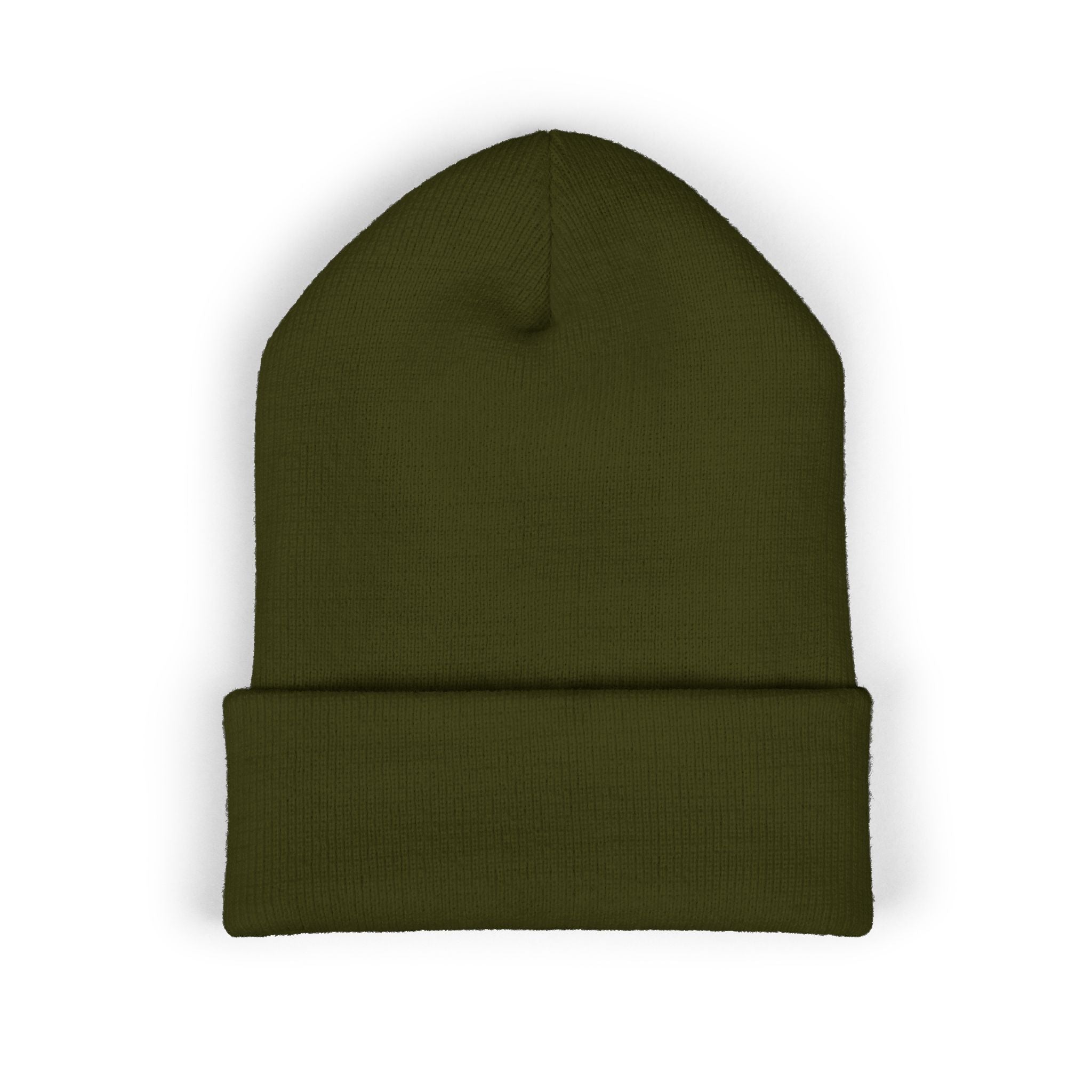Embroidered Minimalist Cuffed Beanie — Small Vertical Logo by RSR