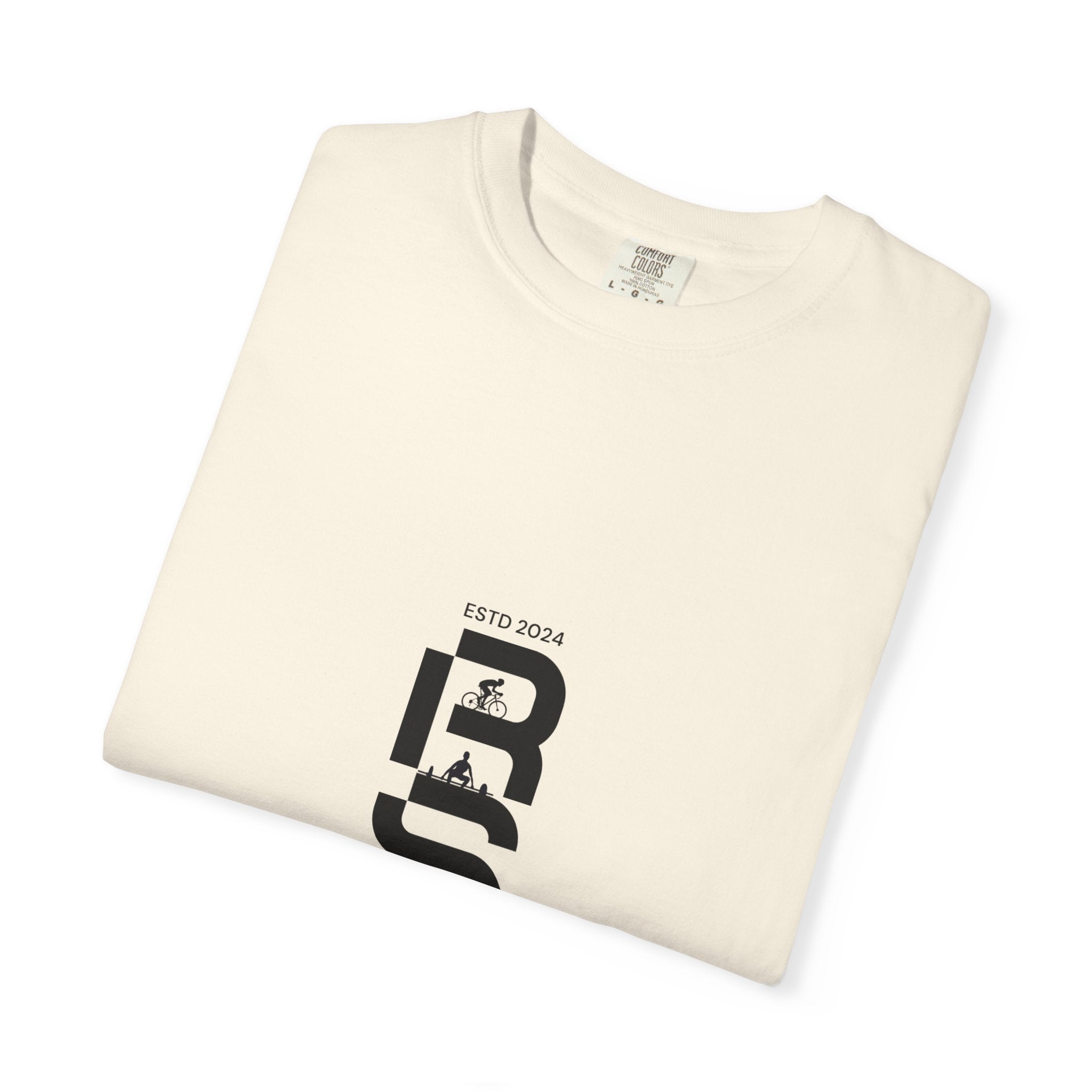 Distorted Vertical Text T-Shirt | Minimal Graphic Typography Tee by RSR