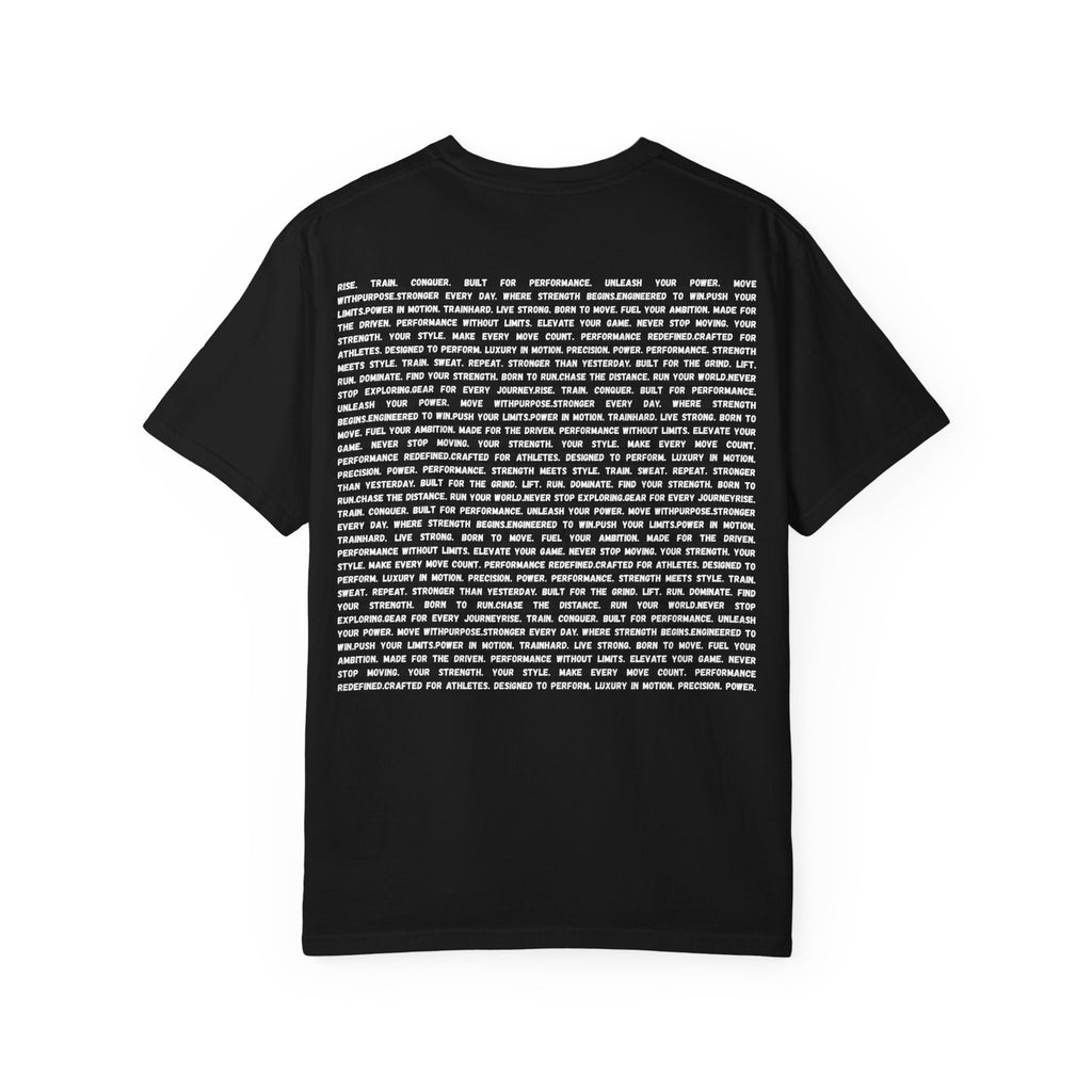 Distorted Vertical Text T-Shirt | Minimal Graphic Typography Tee by RSR