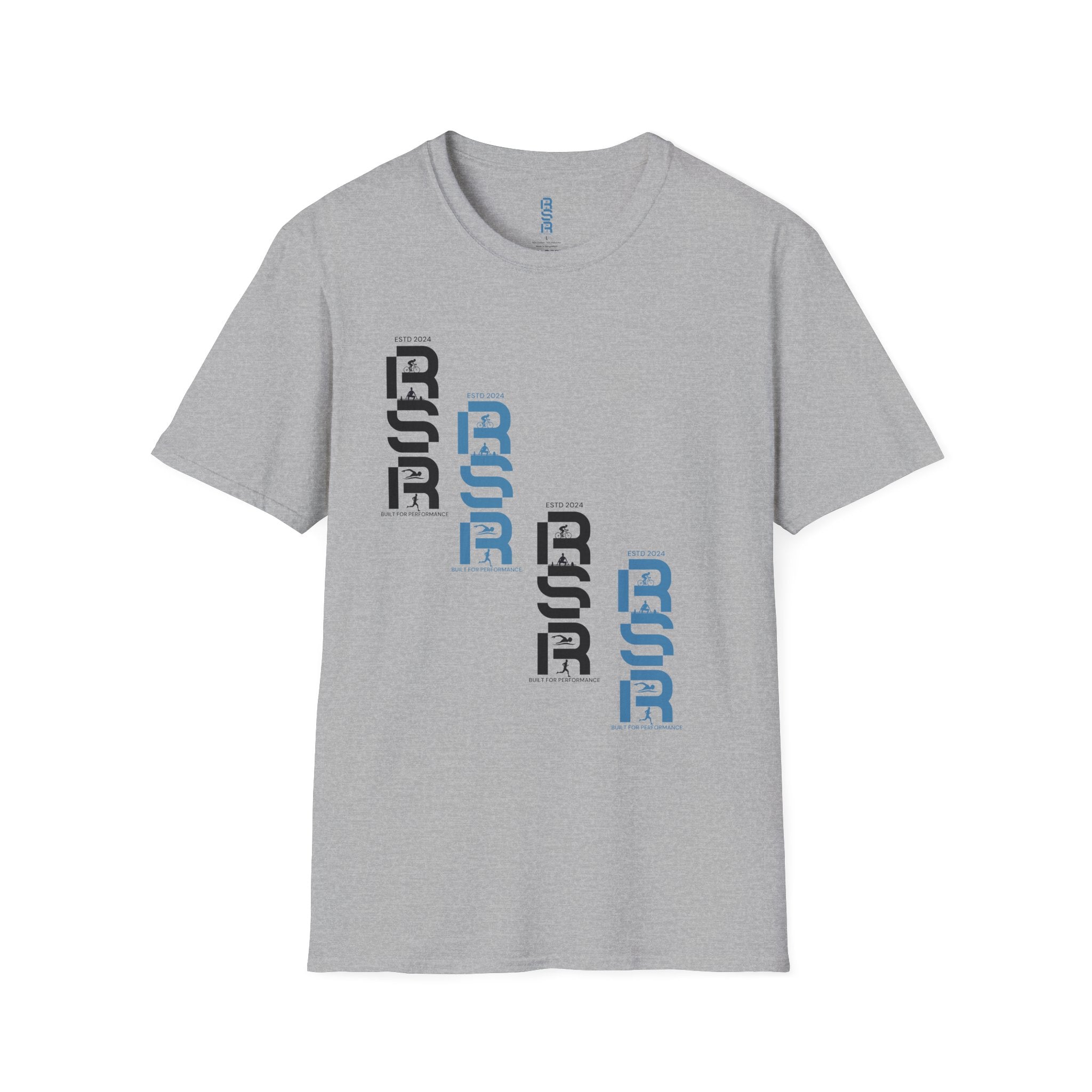 RSR Stacked Logo T-Shirt — Minimalist Geometric Graphic Tee by RSR