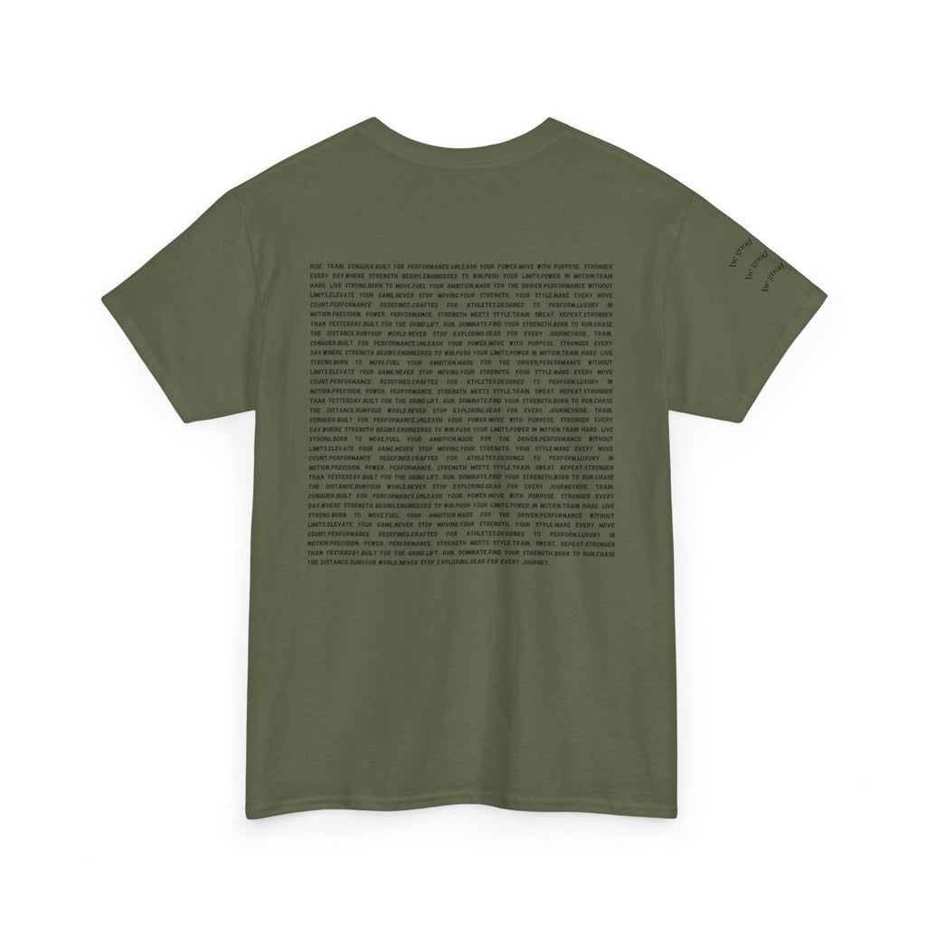 RSP Vertical Block Letter Tee | Minimal Text Graphic Shirt by RSR