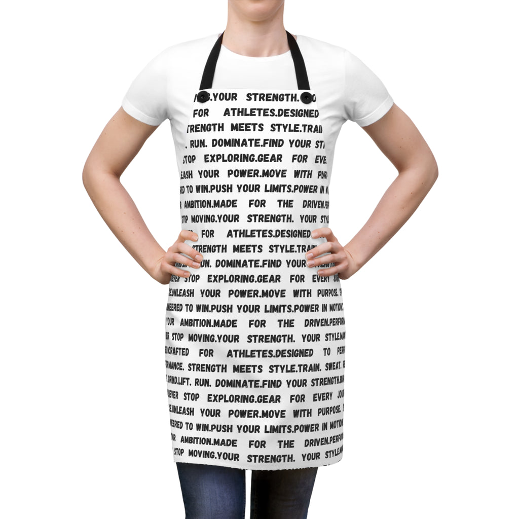Motivational Text Apron — “Find Your Strength” All-Over Print by RSR