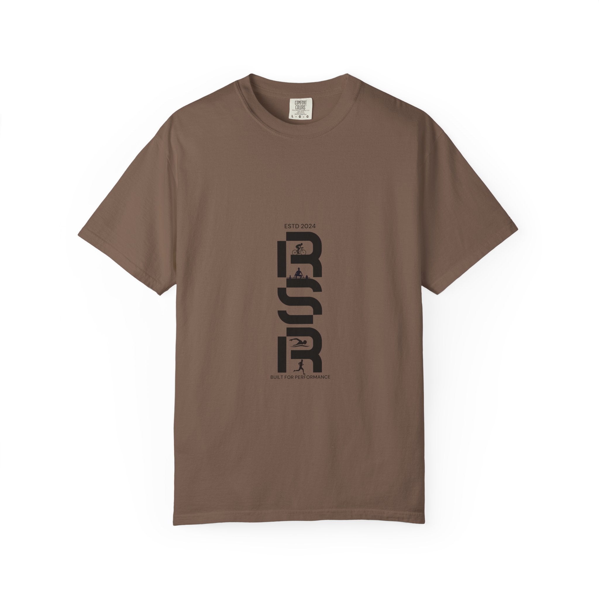 Distorted Vertical Text T-Shirt | Minimal Graphic Typography Tee by RSR