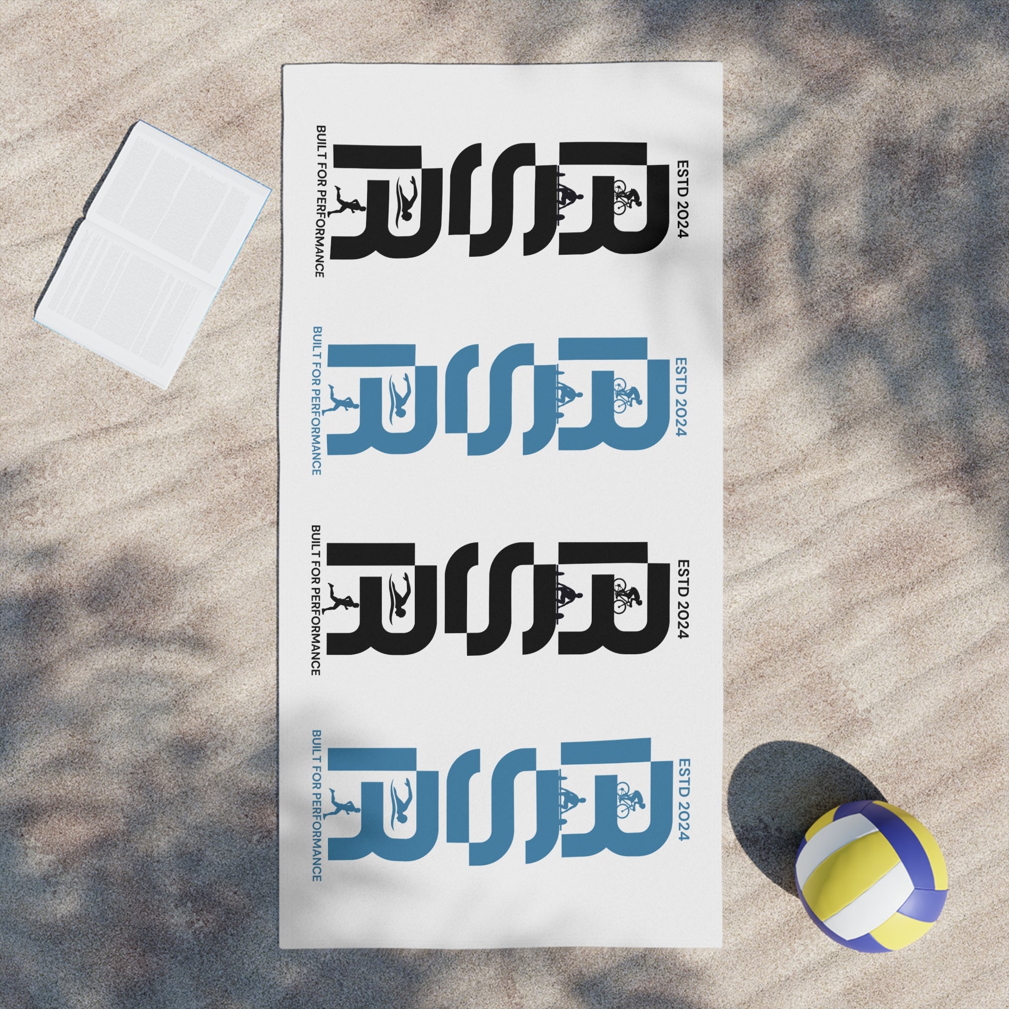 RSSR Pattern Beach Towel — ESTD 2024 Coastal Performance Towel by RSR