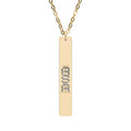 Engravable Vertical Bar Necklace — Personalized Vertical Name/Initial Pendant (Silver or Rose Gold) by RSR
