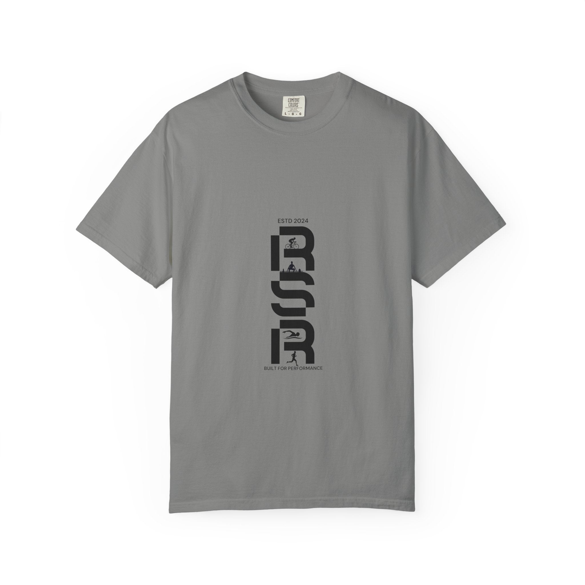 Distorted Vertical Text T-Shirt | Minimal Graphic Typography Tee by RSR