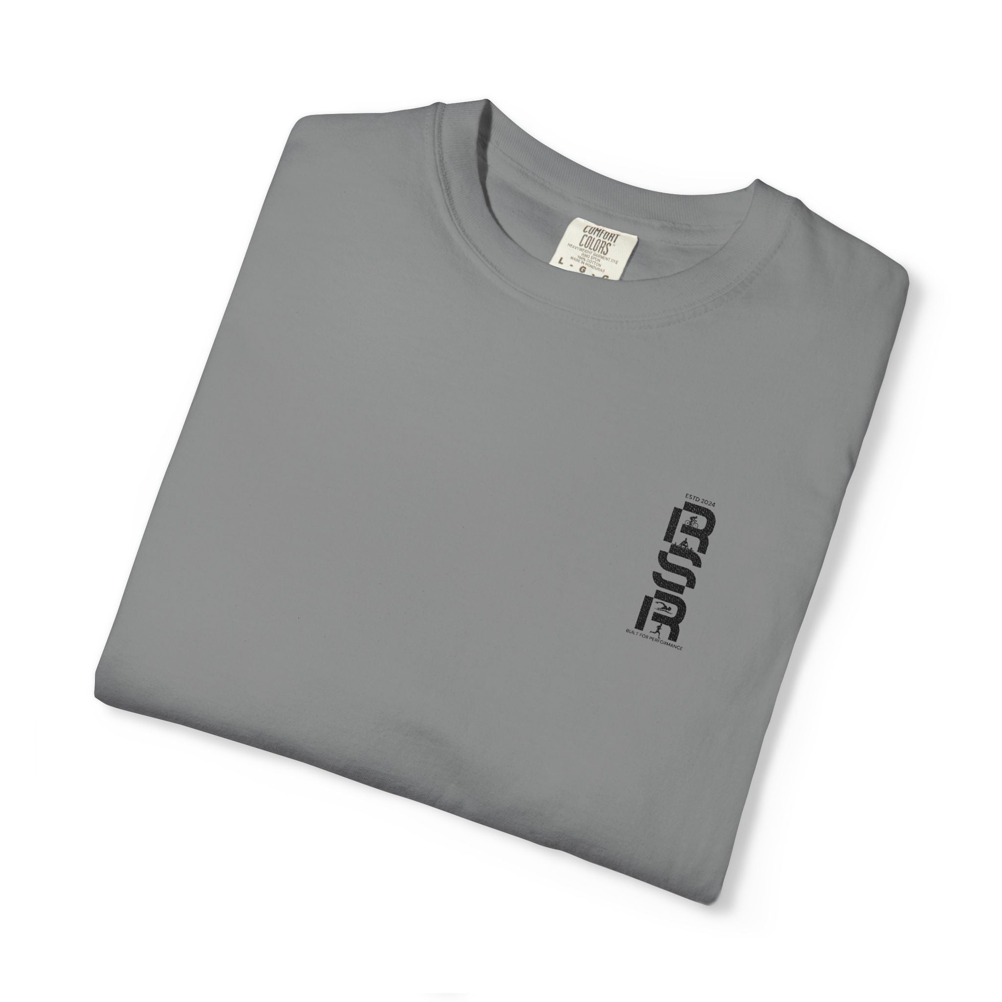 Vertical Gothic "GOD" Graphic T-Shirt — Minimal White Streetwear by RSR