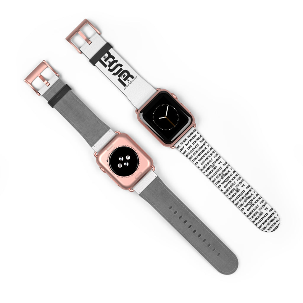 Watch Band — Monochrome Motivational Text Apple Watch Band (BSSR Accent) by RSR