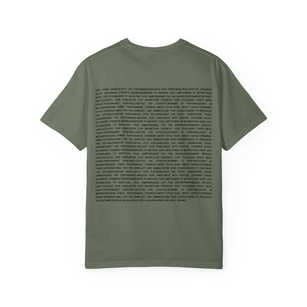 Distorted Vertical Text T-Shirt | Minimal Graphic Typography Tee by RSR