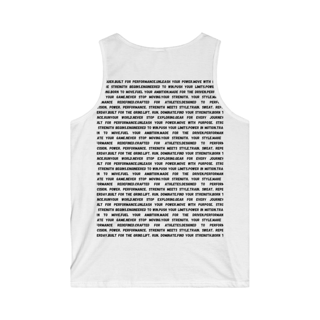 Vertical 'SSR' Logo Tank Top — Motivational Text Back Athletic Tank by RSR