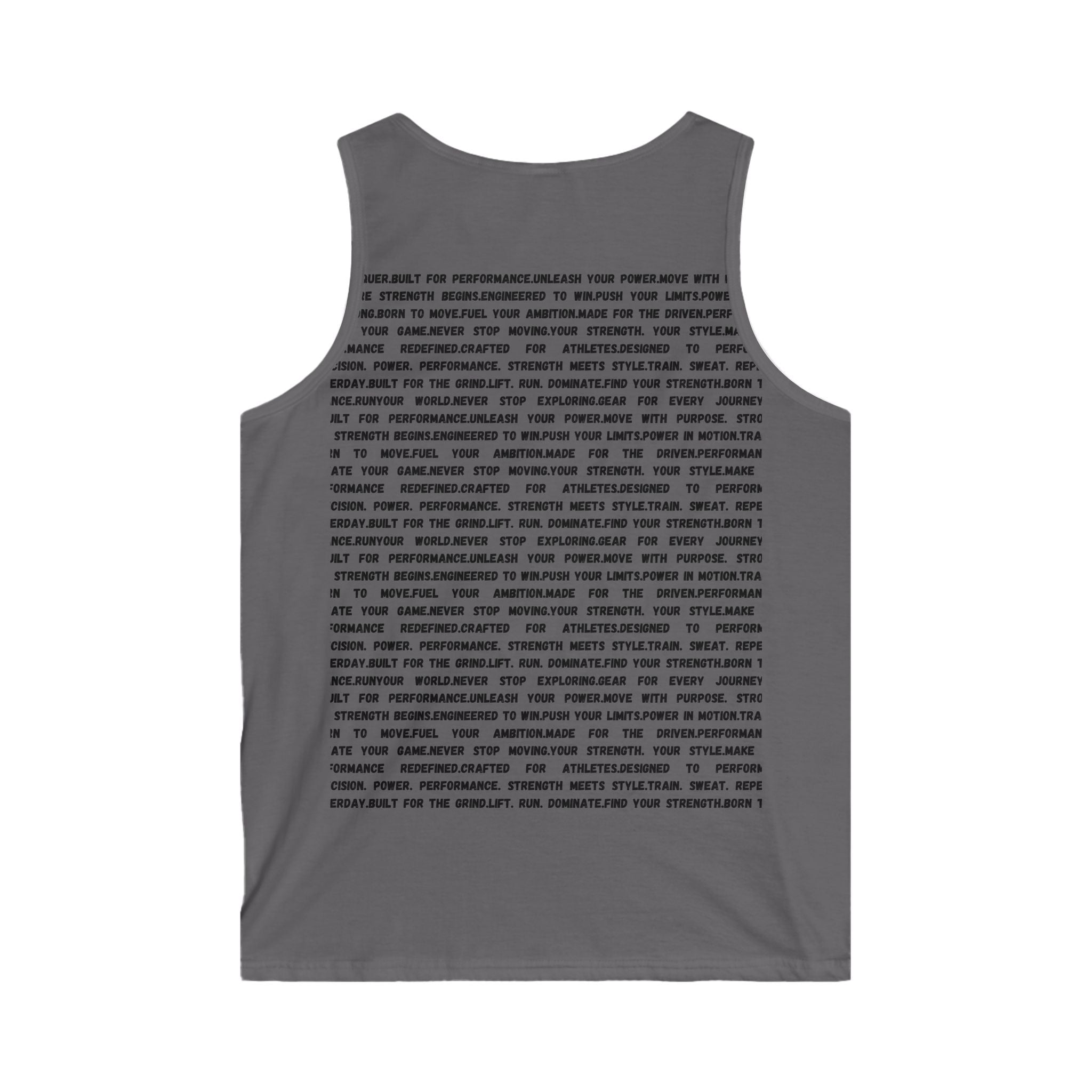 Vertical 'SSR' Logo Tank Top — Motivational Text Back Athletic Tank by RSR