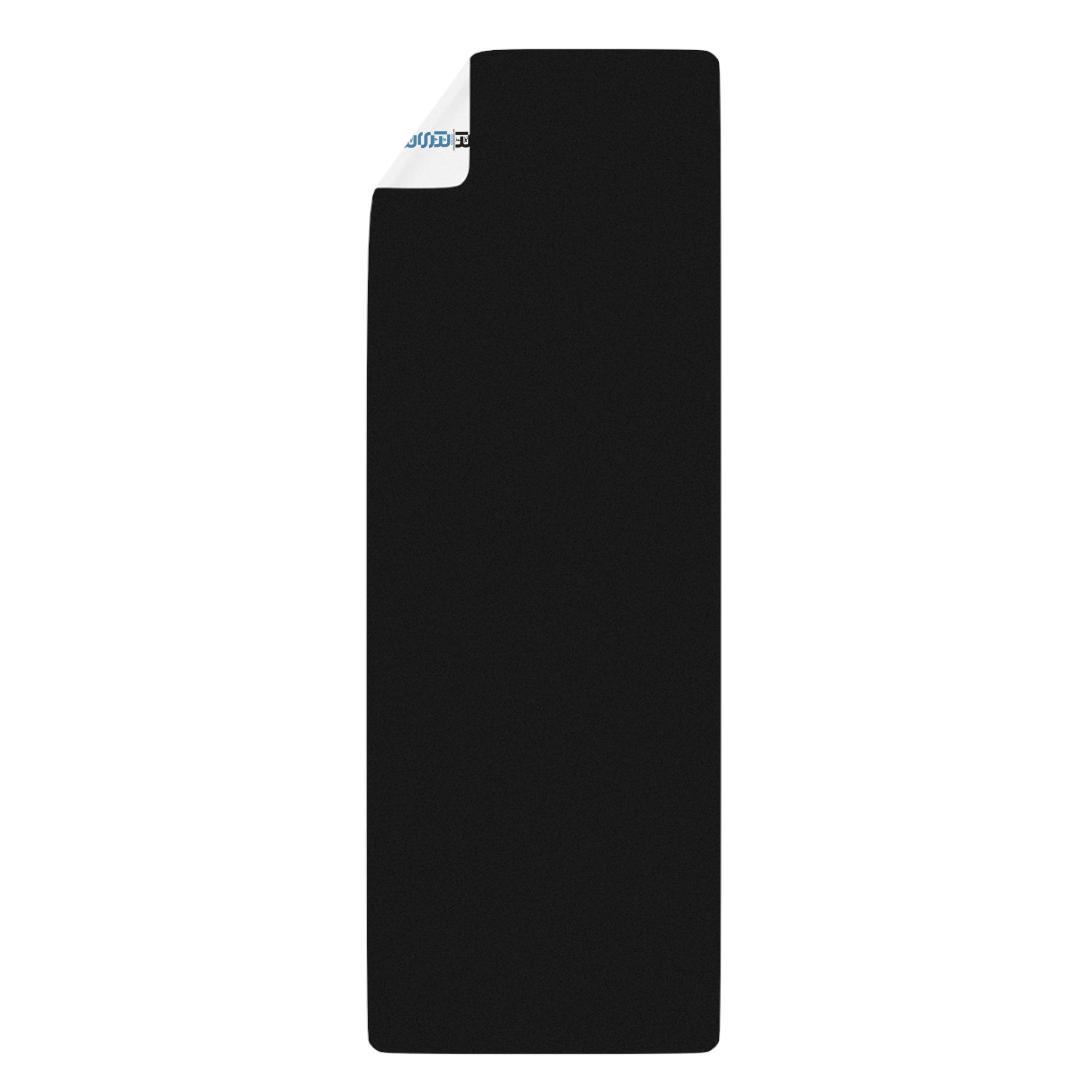 Eco Rubber Yoga Mat — Minimal White Design with Vertical Blue Accent by RSR