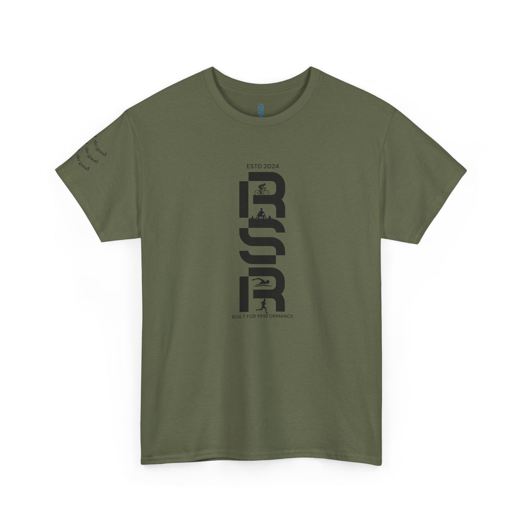 RSP Vertical Block Letter Tee | Minimal Text Graphic Shirt by RSR