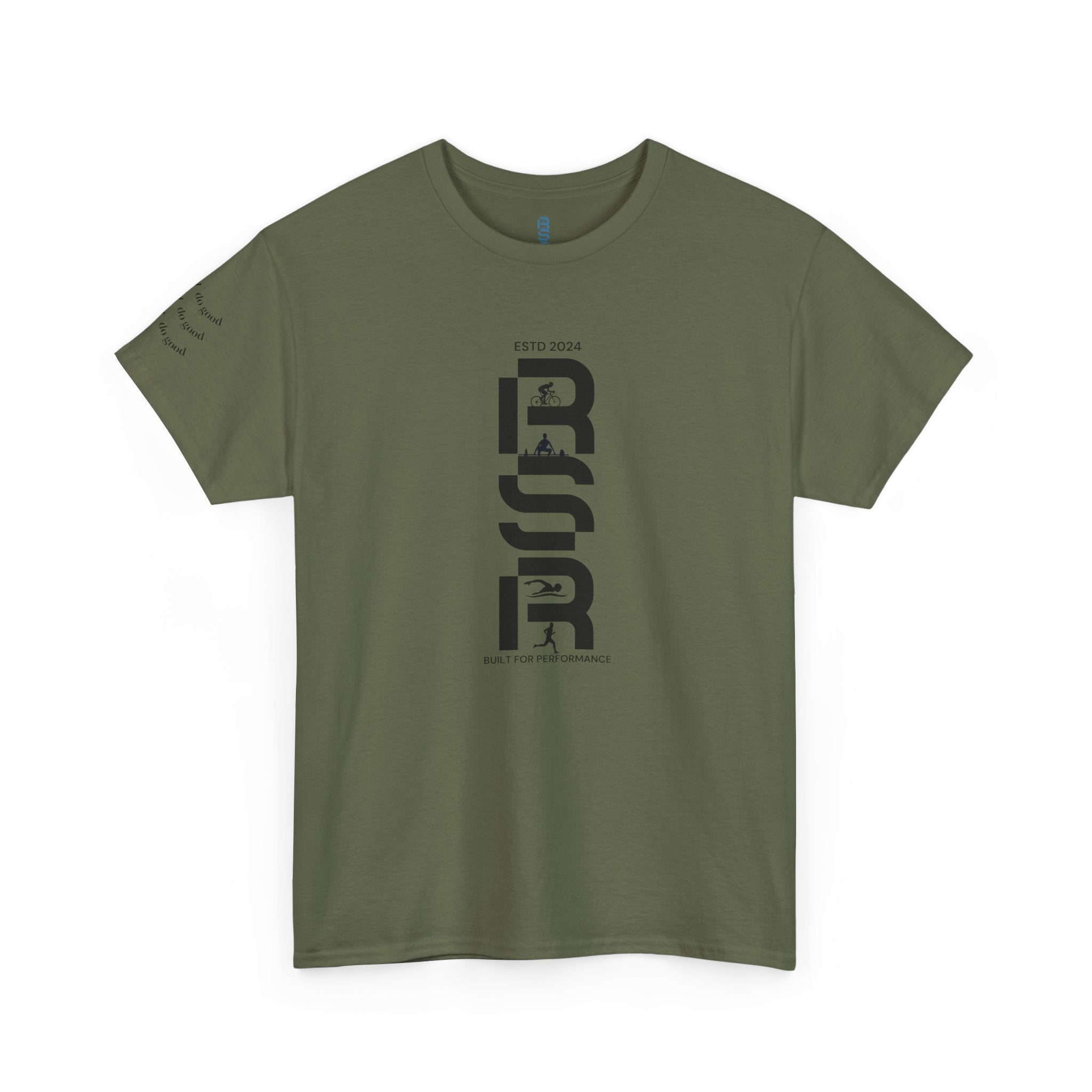 RSP Vertical Block Letter Tee | Minimal Text Graphic Shirt by RSR