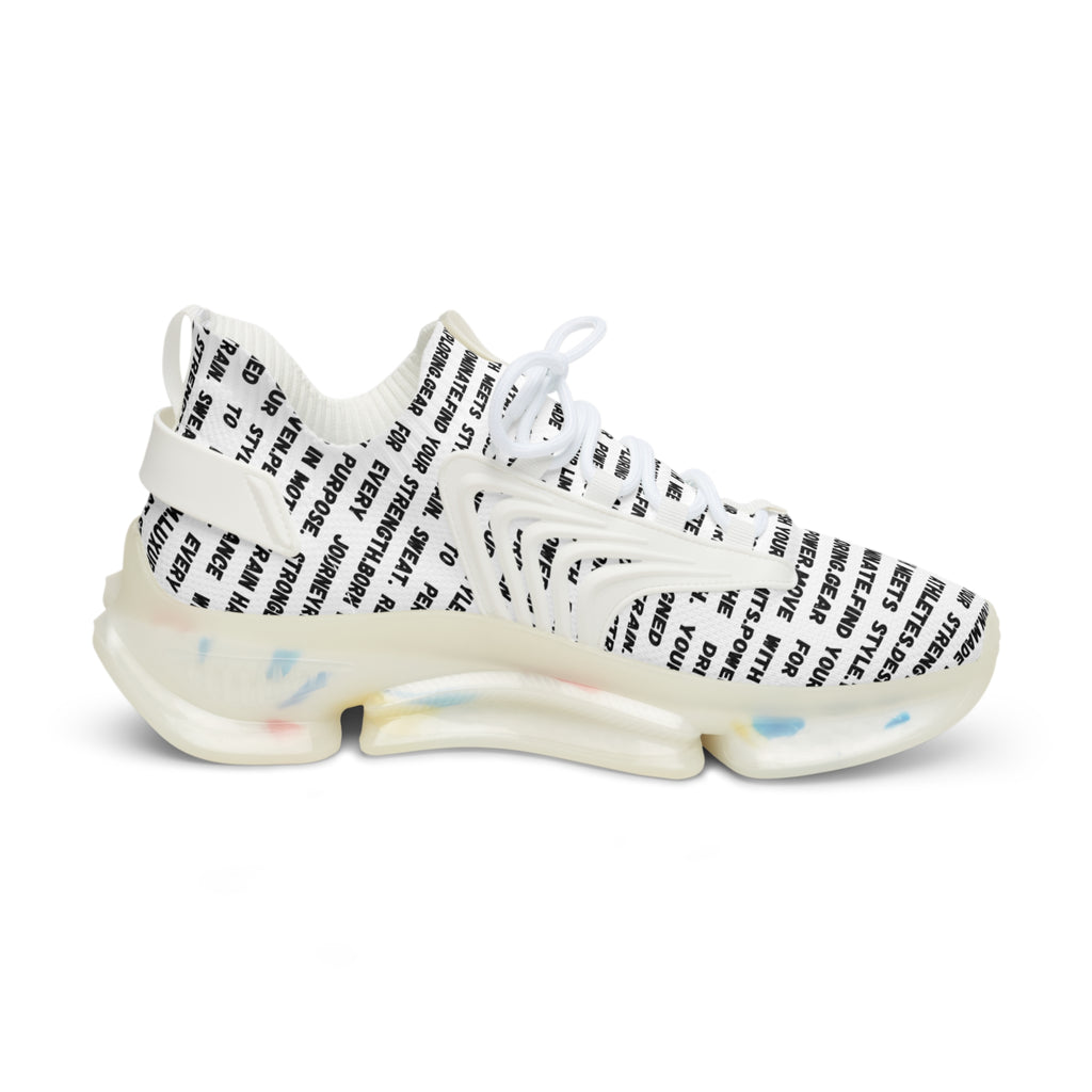 Men's Mesh Sneakers — Breathable Athletic Trainers with Motivational Text Pattern by RSR