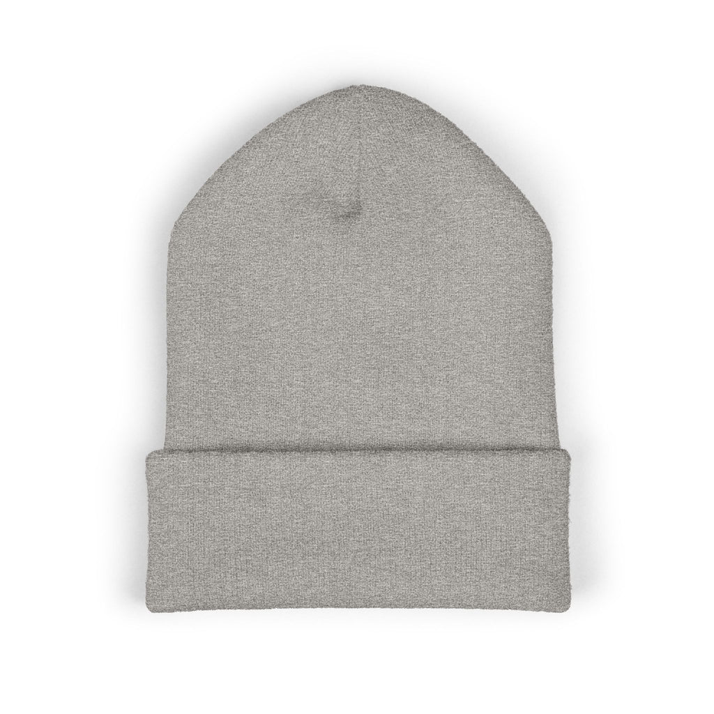 Embroidered Minimalist Cuffed Beanie — Small Vertical Logo by RSR
