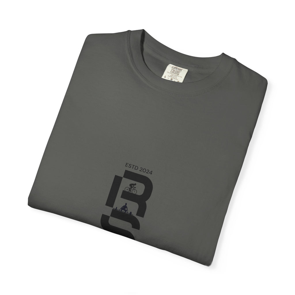 Distorted Vertical Text T-Shirt | Minimal Graphic Typography Tee by RSR