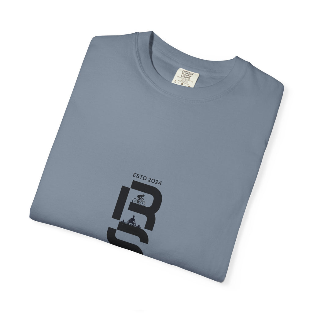 Distorted Vertical Text T-Shirt | Minimal Graphic Typography Tee by RSR