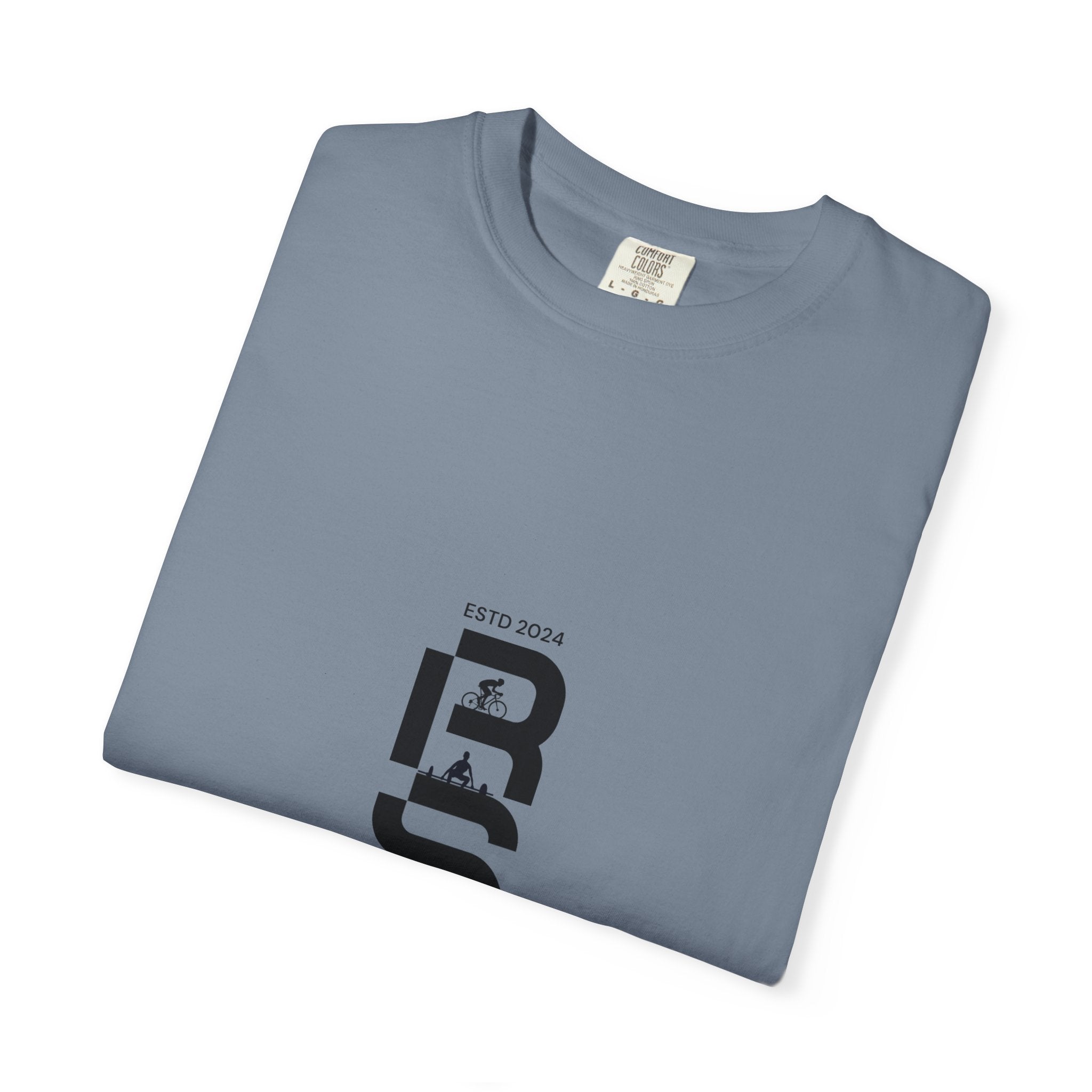 Distorted Vertical Text T-Shirt | Minimal Graphic Typography Tee by RSR