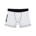 Men's Boxer Briefs — Minimal White AOP Underwear with Side Logo by RSR