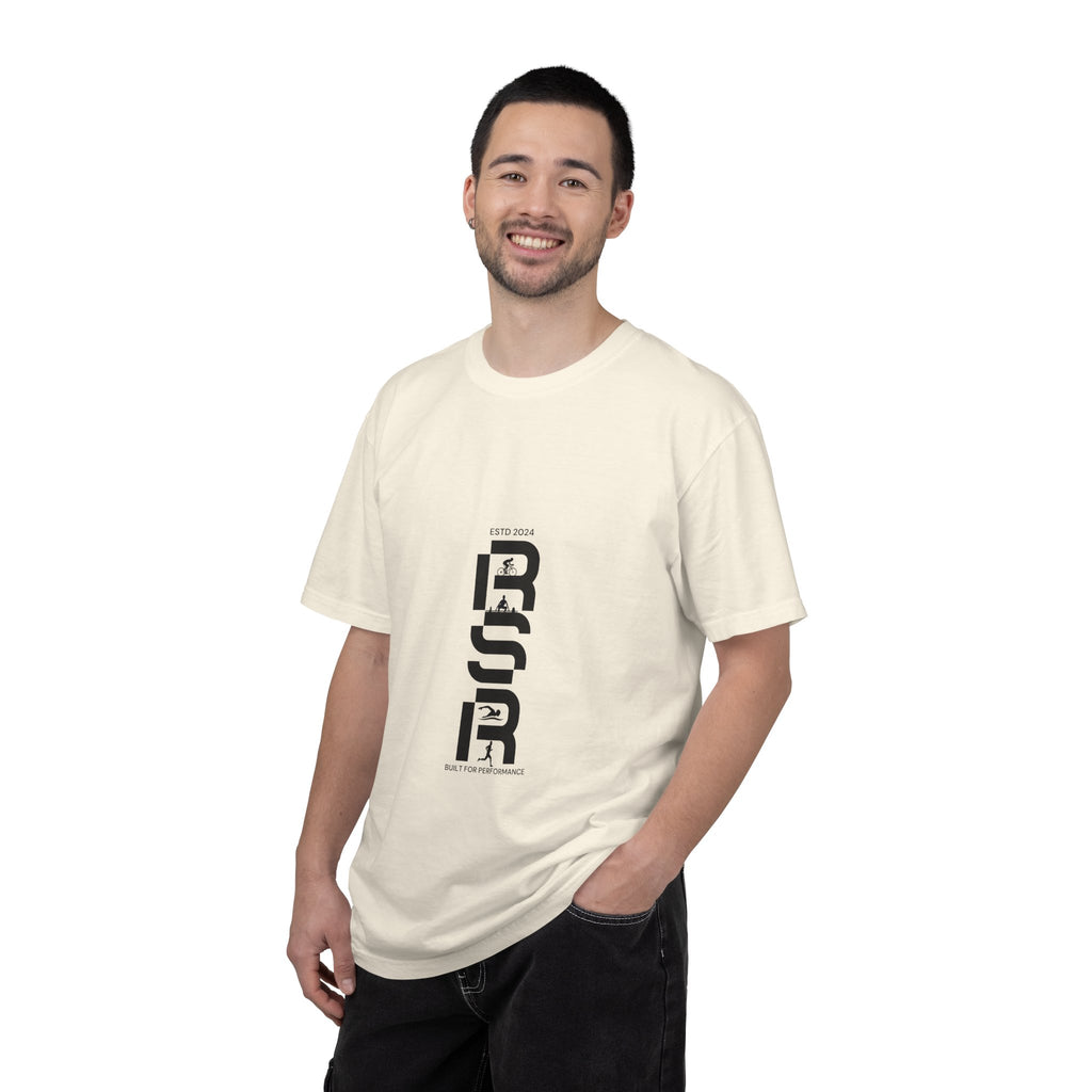 Distorted Vertical Text T-Shirt | Minimal Graphic Typography Tee by RSR