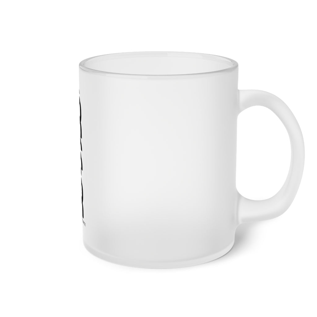 Frosted Glass Mug — RSR Vertical Triathlon Logo "Built for Performance" by RSR
