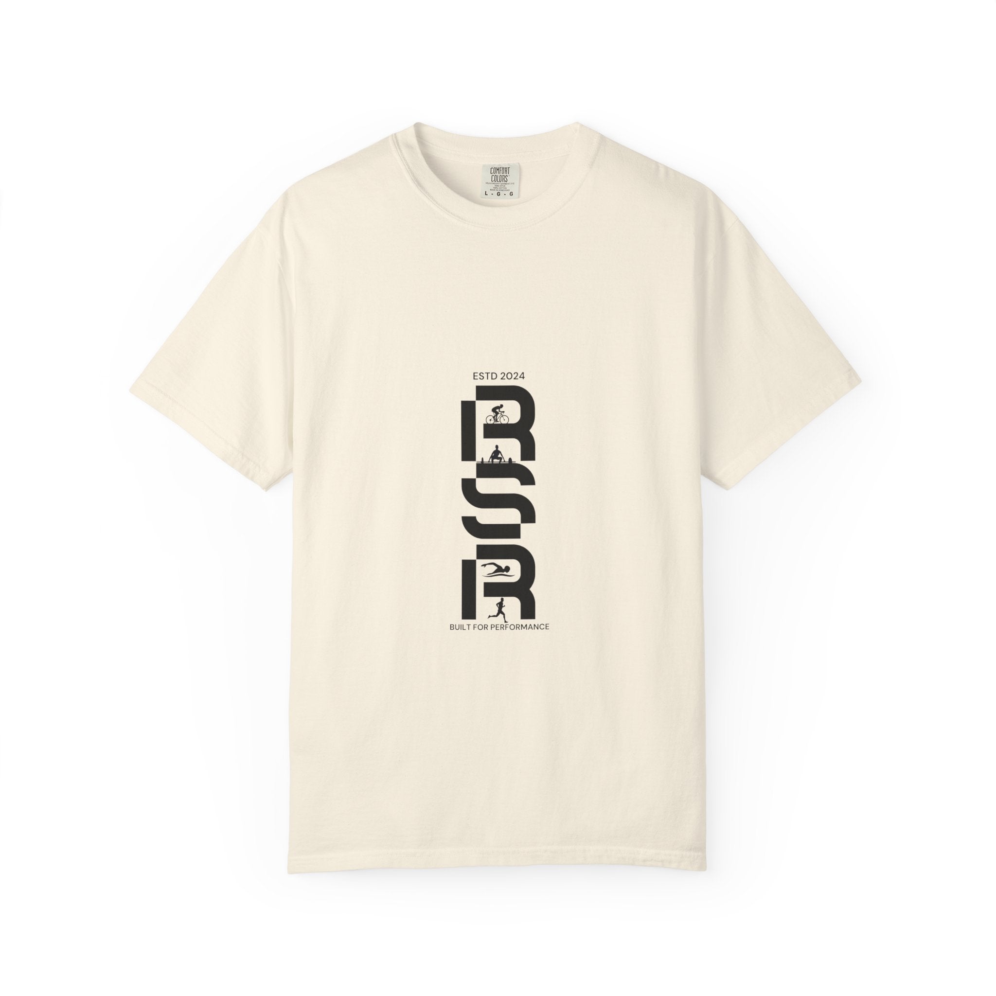 Distorted Vertical Text T-Shirt | Minimal Graphic Typography Tee by RSR