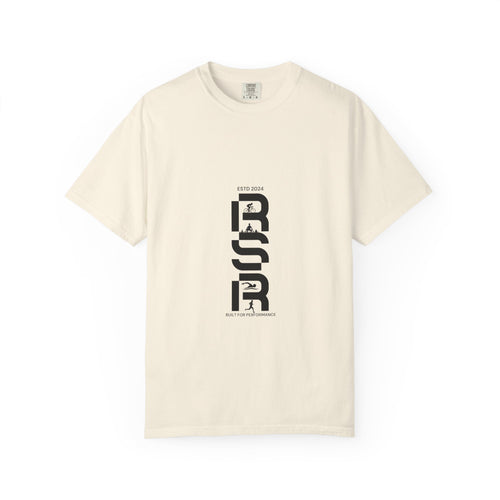 Distorted Vertical Text T-Shirt | Minimal Graphic Typography Tee by RSR