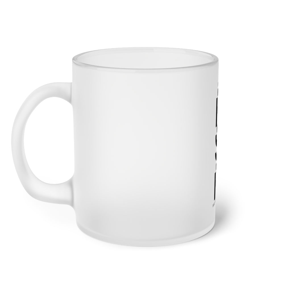 Frosted Glass Mug — RSR Vertical Triathlon Logo "Built for Performance" by RSR