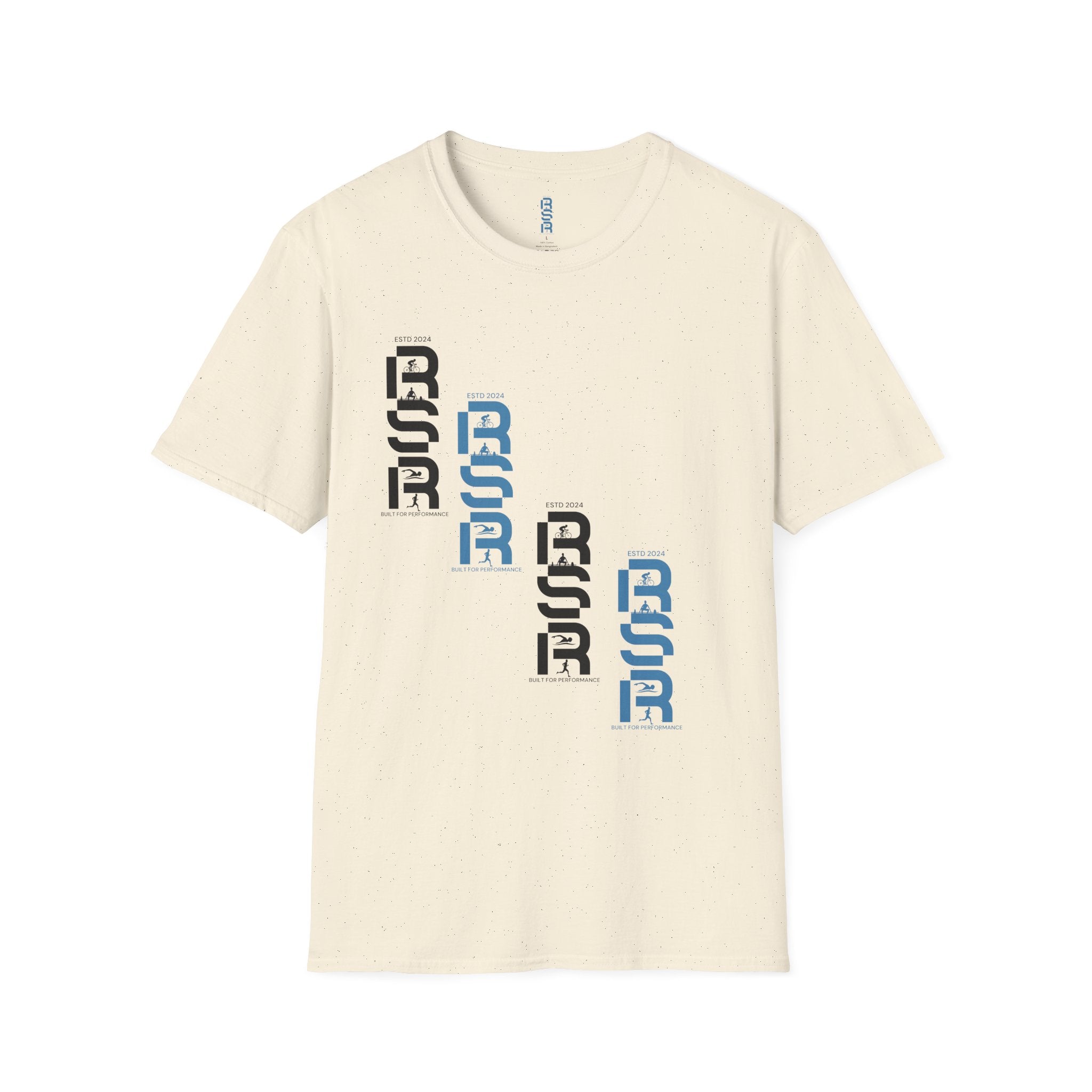 RSR Stacked Logo T-Shirt — Minimalist Geometric Graphic Tee by RSR