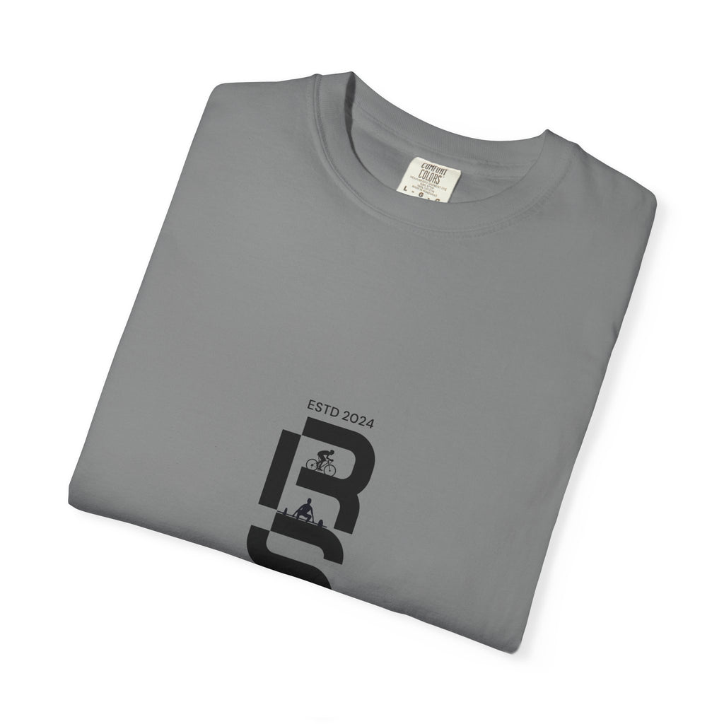 Distorted Vertical Text T-Shirt | Minimal Graphic Typography Tee by RSR