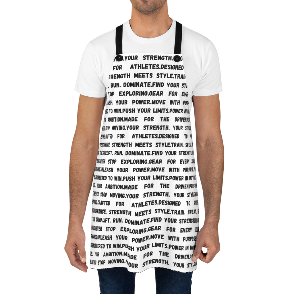 Motivational Text Apron — “Find Your Strength” All-Over Print by RSR