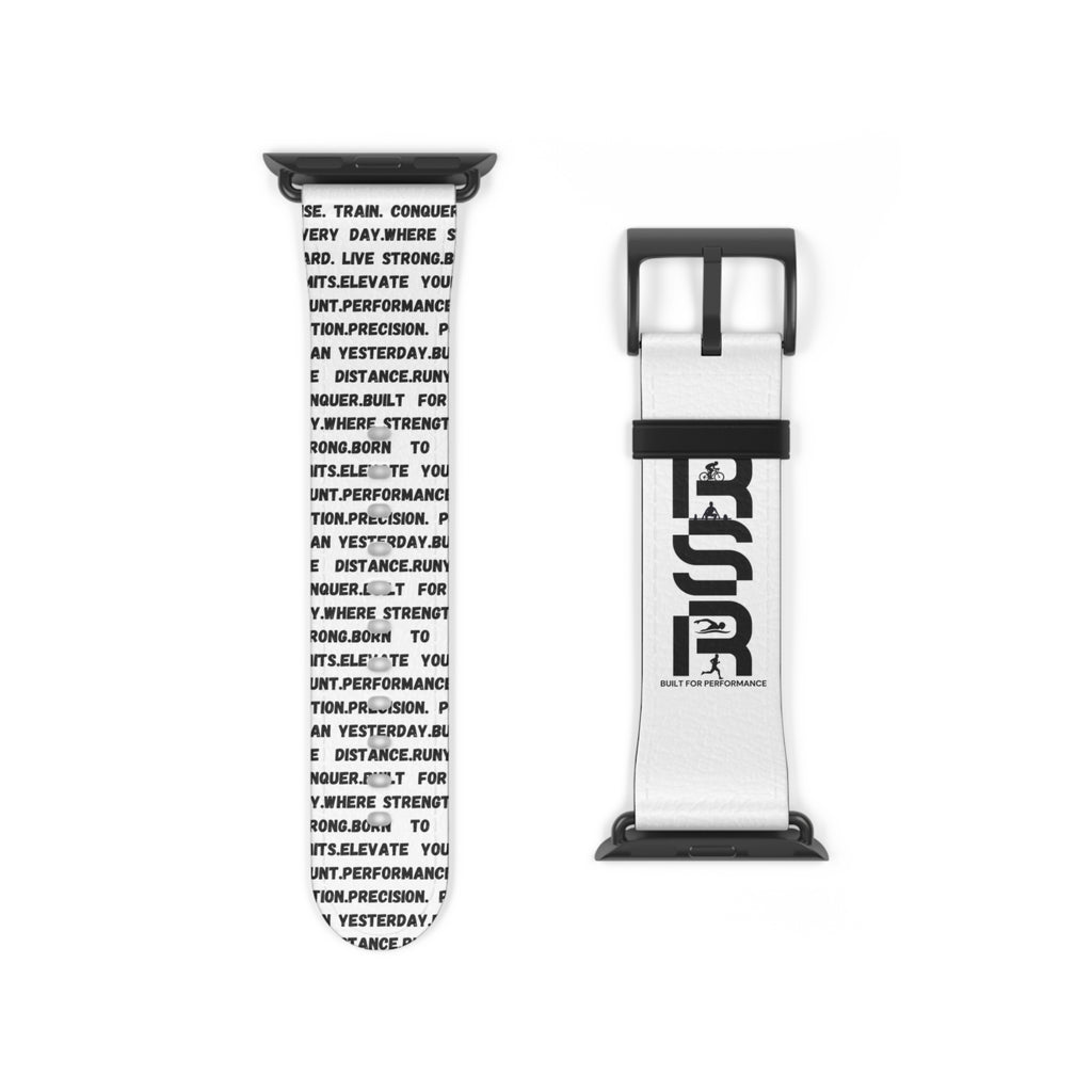 Watch Band — Monochrome Motivational Text Apple Watch Band (BSSR Accent) by RSR