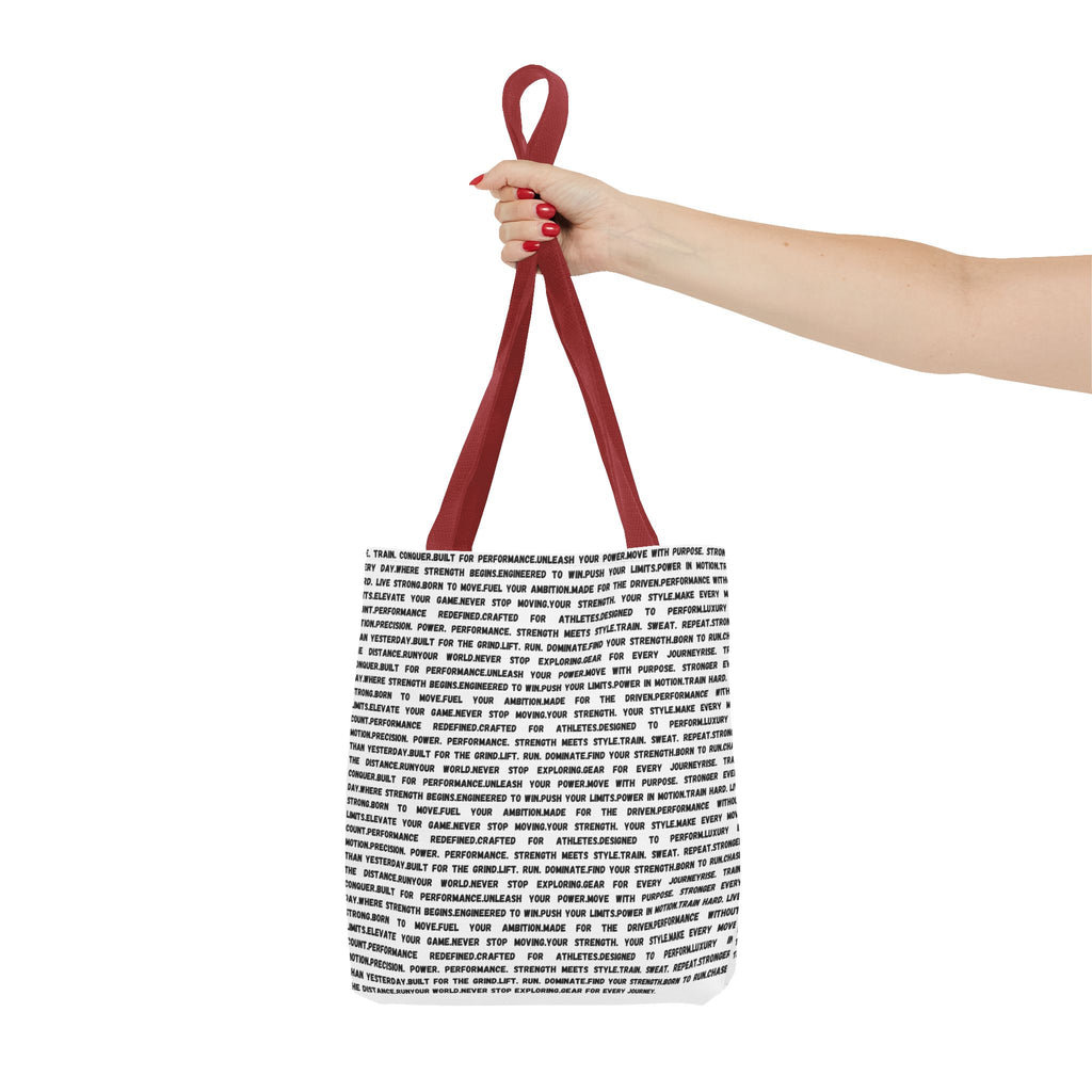 Inspirational Quote Text Pattern Tote Bag — Motivational All-Over Print Tote by RSR