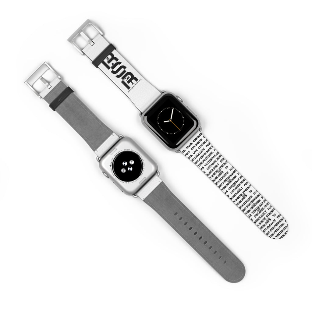 Watch Band — Monochrome Motivational Text Apple Watch Band (BSSR Accent) by RSR