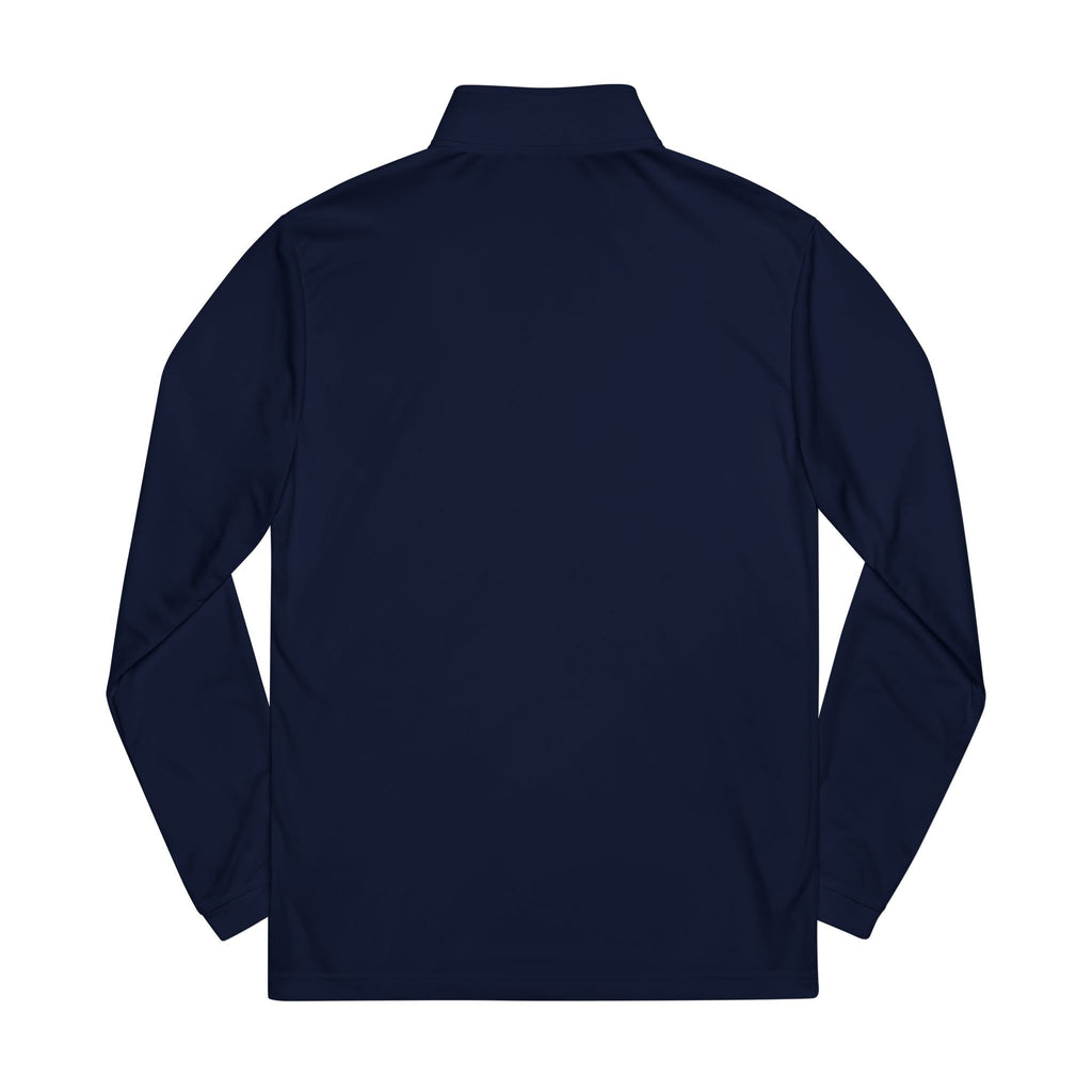 Embroidered Quarter-Zip Pullover — adidas® Performance Top with Sleeve & Chest Accents by RSR