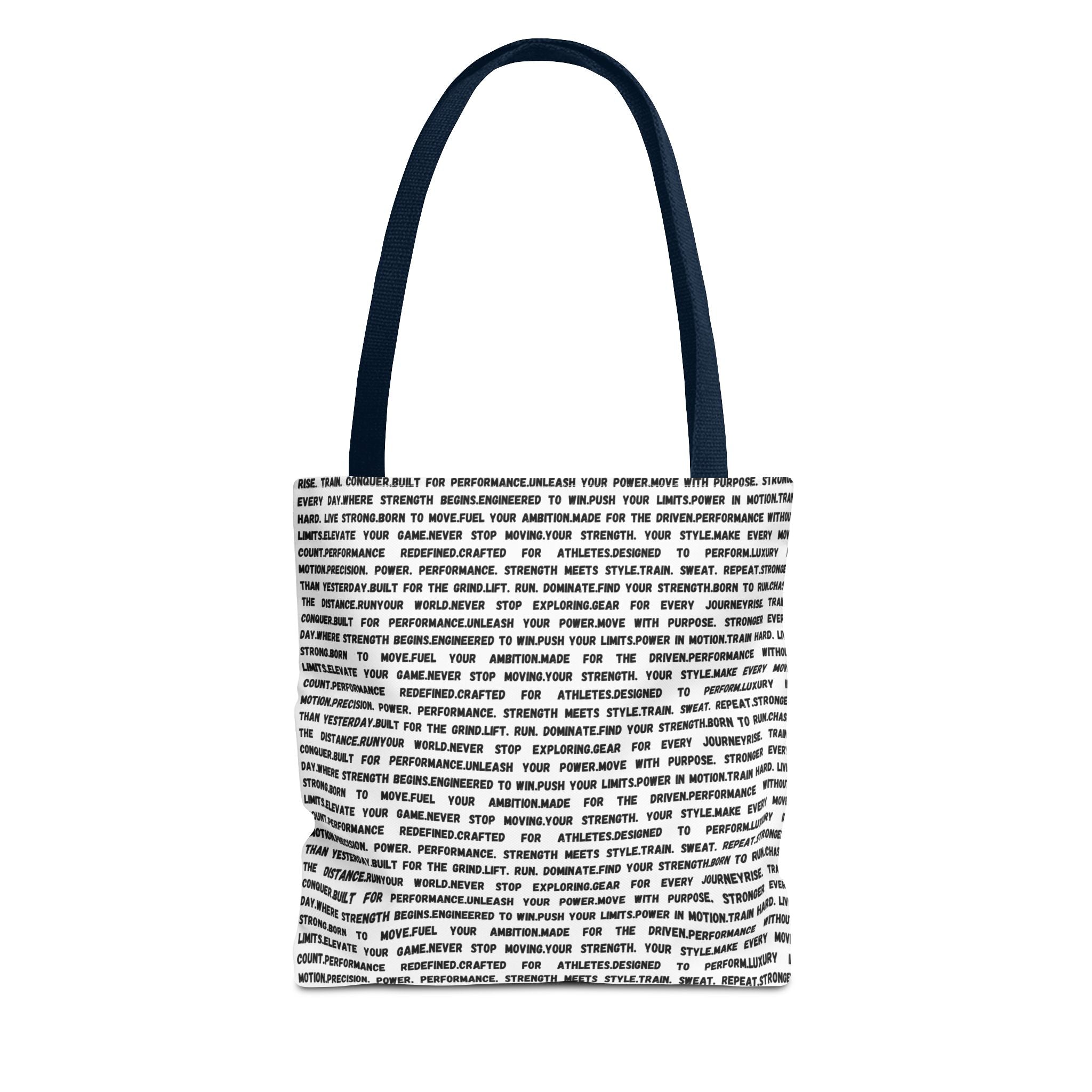 Inspirational Quote Text Pattern Tote Bag — Motivational All-Over Print Tote by RSR