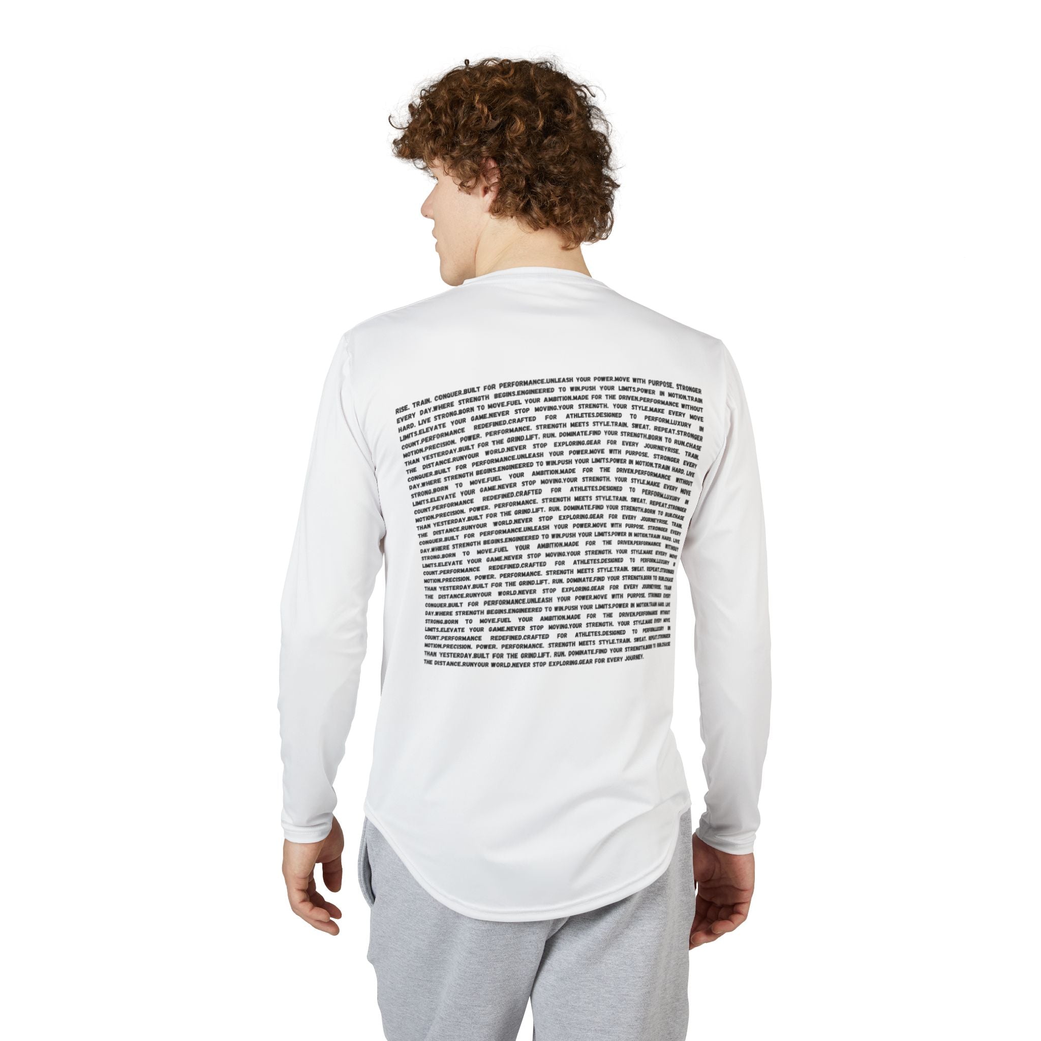 Men's UV Long Sleeve Shirt — Minimal 'RSR' Front & Text-Block Back by RSR
