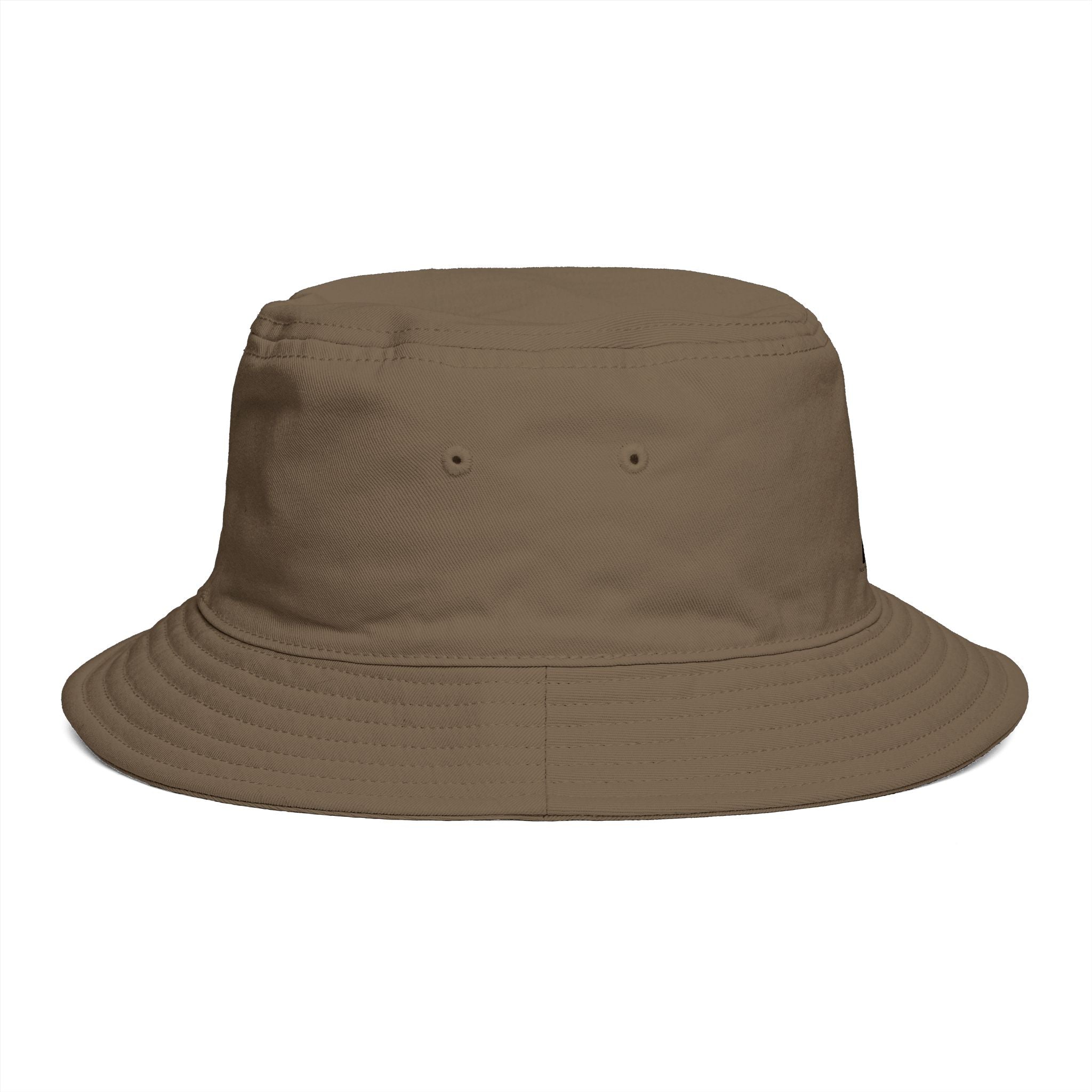 Rust Brown Bucket Hat with Vertical 'ROAR' Distressed Text — Trendy Casual Sun Hat by RSR